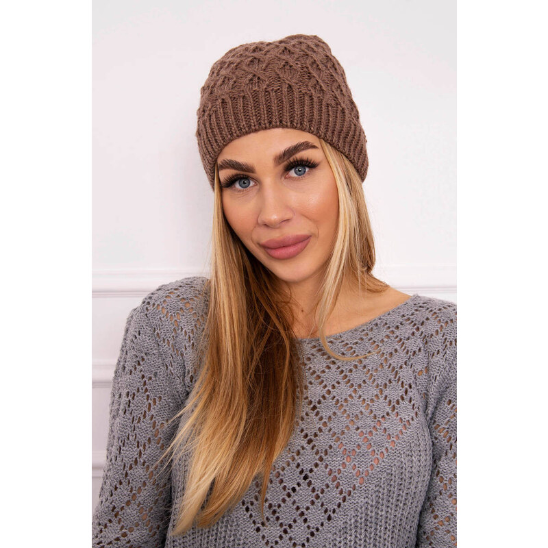 K-Fashion Fleecová čiapka Roma K224 mocca 44560916