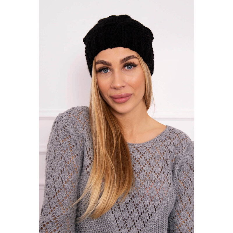 K-Fashion Fleecová čiapka Justyna K253 čierna 44560959