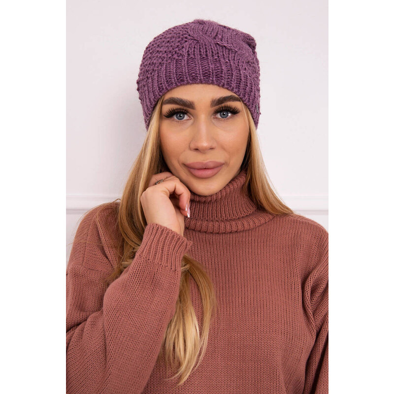 K-Fashion Fleecová čiapka Carolina K243 tmavo ružová 44561004
