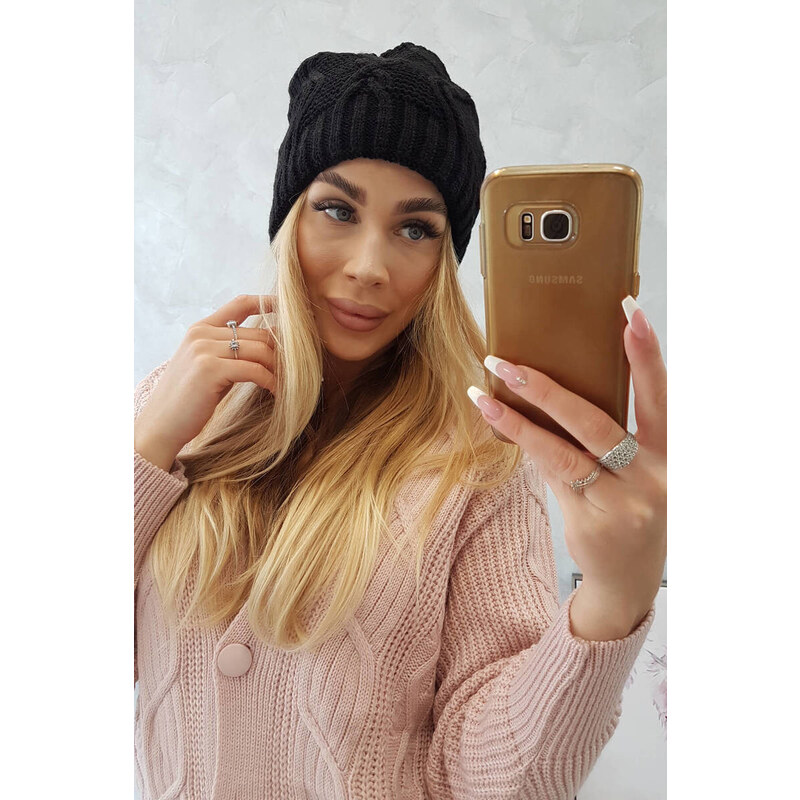 K-Fashion Fleecová čiapka Sylwia K244 čierna 44561138