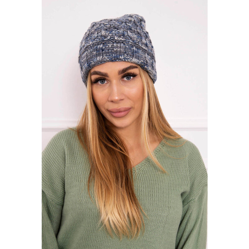 K-Fashion Dámska čiapka Eliza K205 dark grey+jeans 44561165