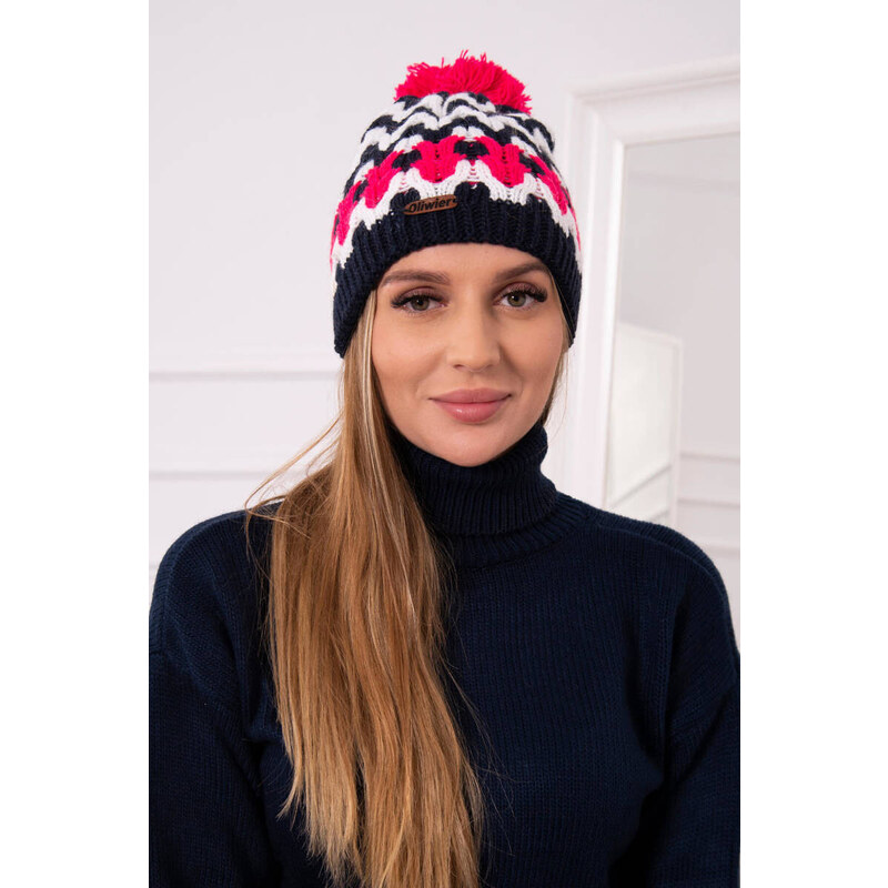 K-Fashion Dámska čiapka Laila K283 navy blue 44561364