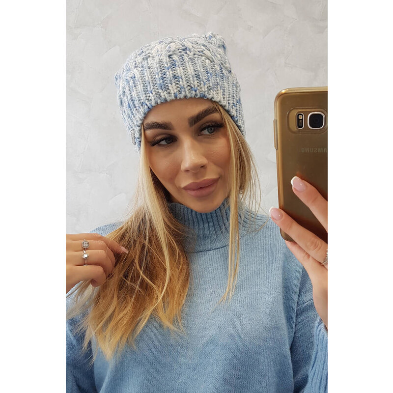 K-Fashion Fleecová čiapka Adela K282 modrá 44561374