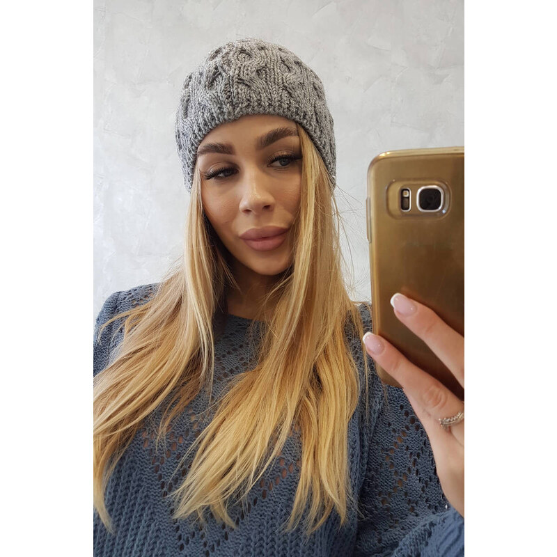 K-Fashion Fleecová čiapka Teresa K285 tmavo šedá 44561400