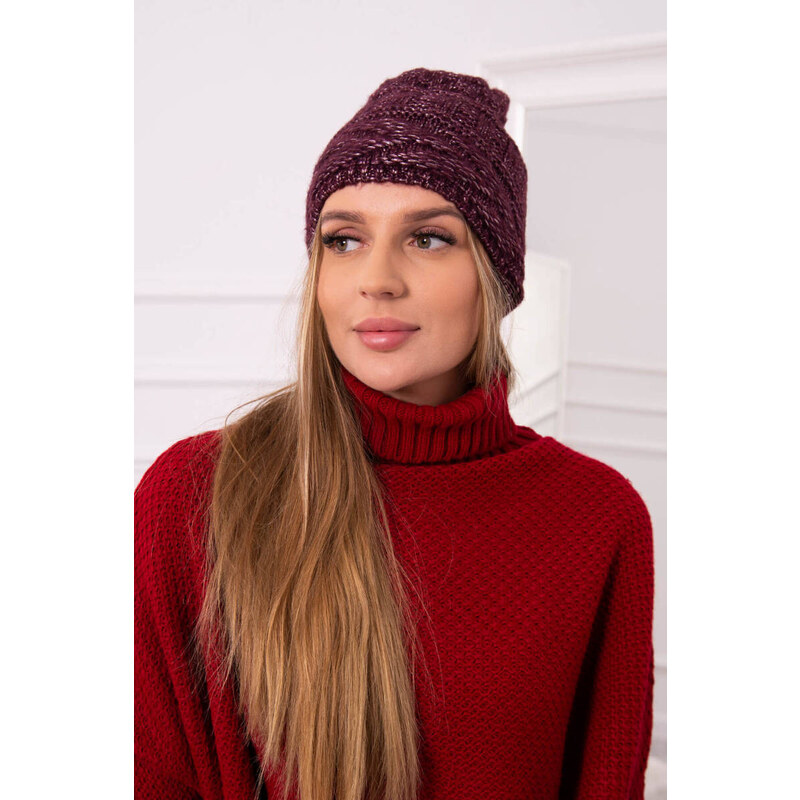 K-Fashion Fleecová čiapka Edyta K298 tmavo fialová 44561430