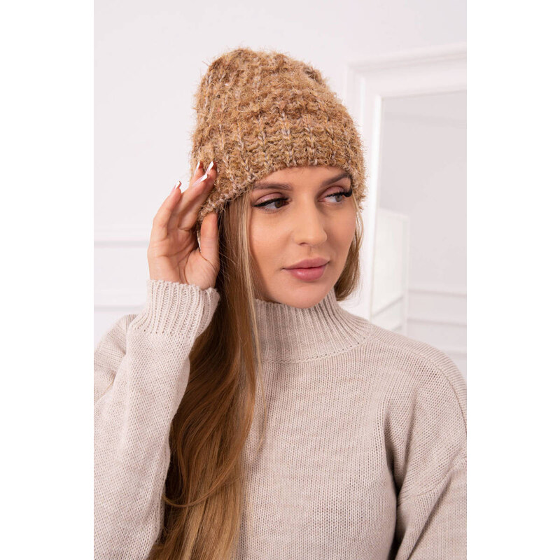 K-Fashion Dámska čiapka Cina K259 hnedá 44561419