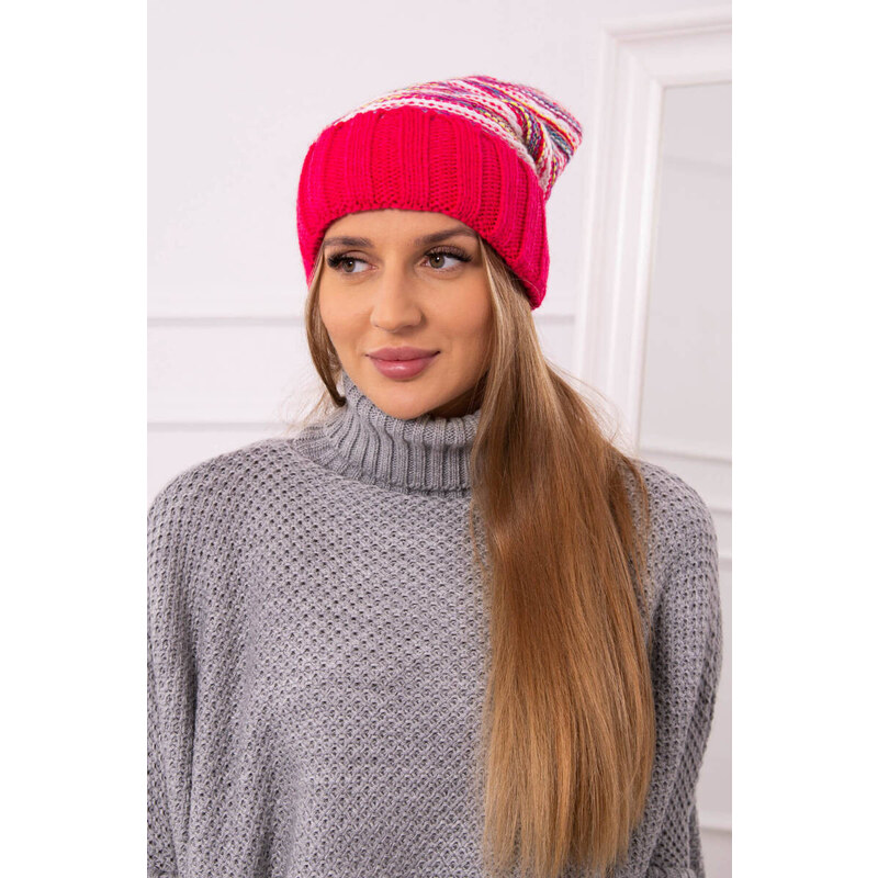 K-Fashion Dámska čiapka Feba K330 pink neón 44561550