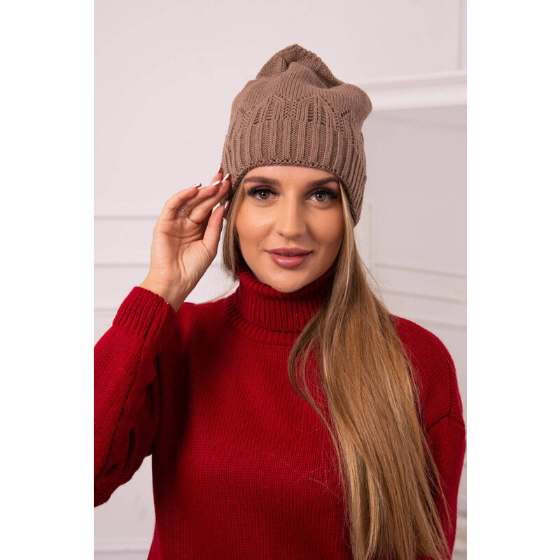 K-Fashion Dámska čiapka Irmina K333 mocca 44561599