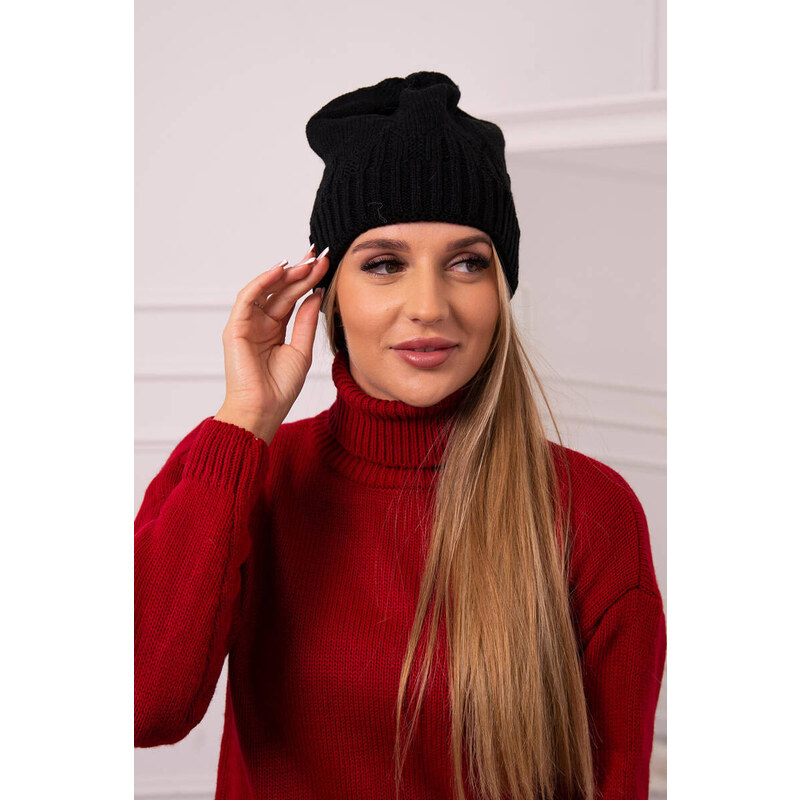 K-Fashion Dámska čiapka Irmina K333 čierna 67778993