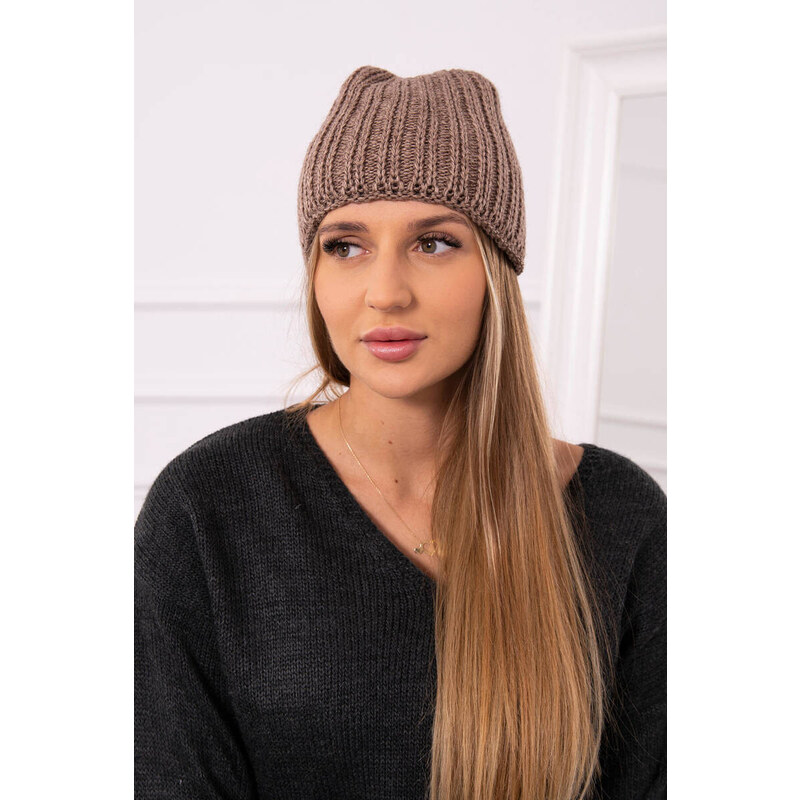 K-Fashion Dámska čiapka Rebeka K345 mocca 44561629