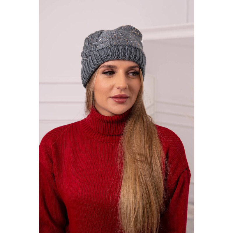 K-Fashion Dámska čiapka Amira K359 tmavo šedá 44561738