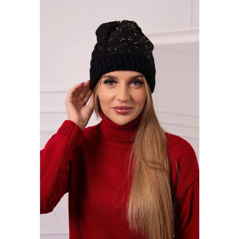 K-Fashion Dámska čiapka Amira K359 čierna 44561742