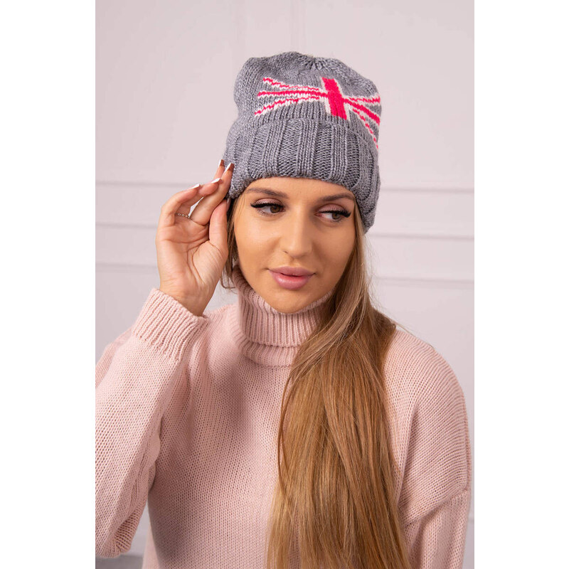 K-Fashion Dámska čiapka Meghan K410 tmavo šedá 44561765