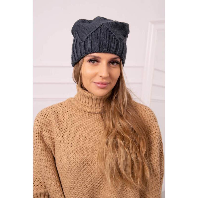 K-Fashion Dámska čiapka Liliana K375 graphite 44561726