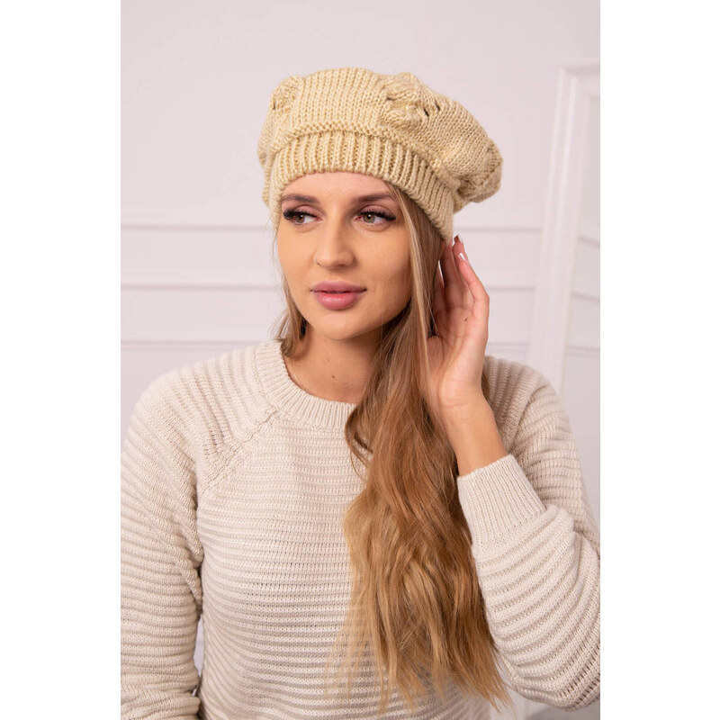 K-Fashion Dámska čiapka Sofia K369 beige 44561715