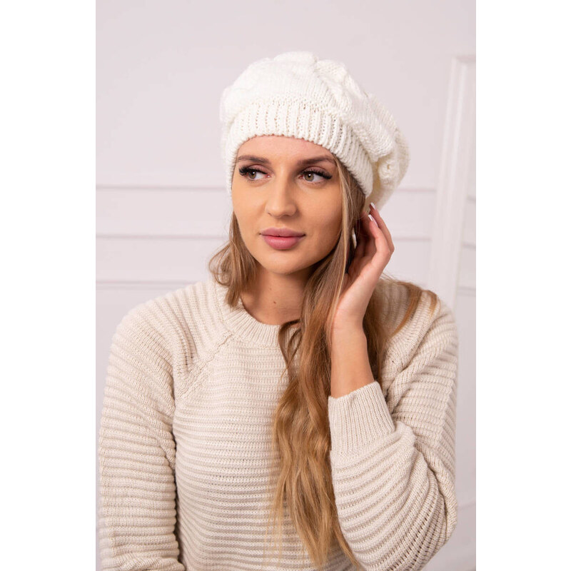 K-Fashion Dámska čiapka Sofia K369 ecru 44561717