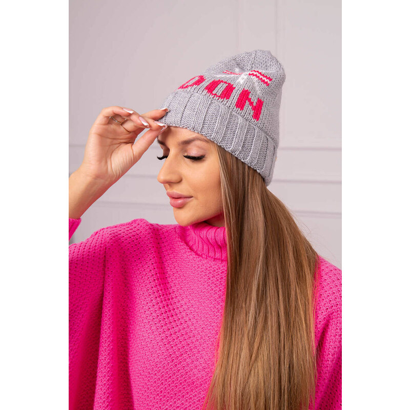 K-Fashion Dámska čiapka London K385 šedá 44561753