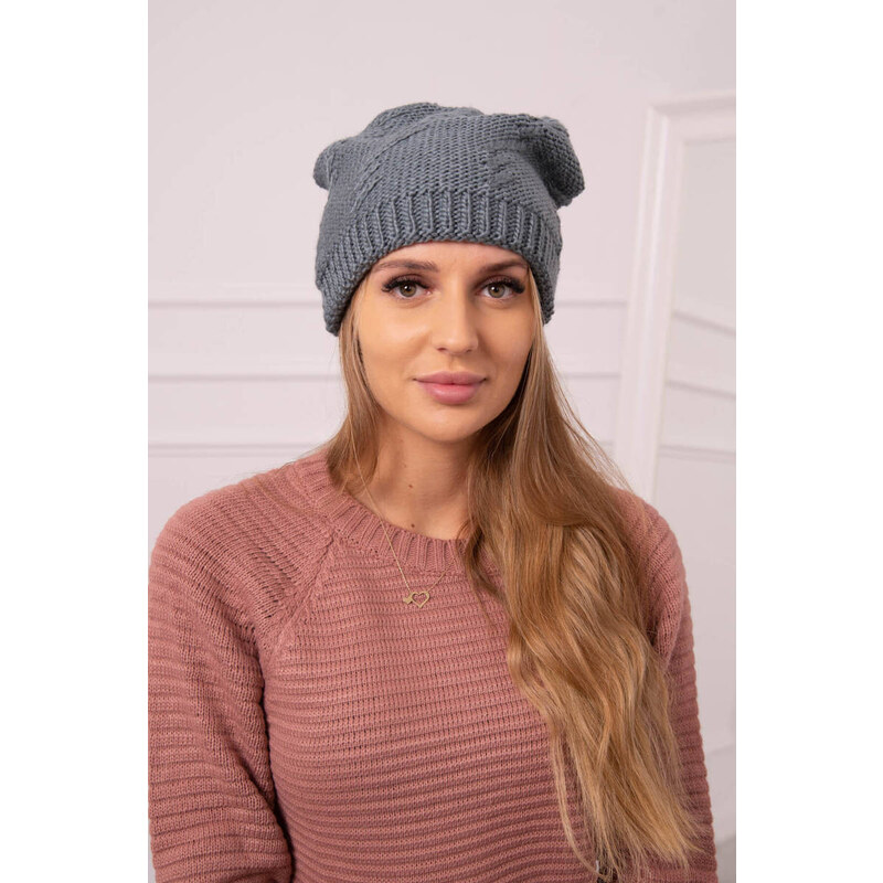 K-Fashion Dámska čiapka Lorena K377 tmavo šedá 44561834