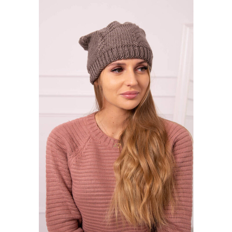 K-Fashion Dámska čiapka Lorena K377 mocca 44561836