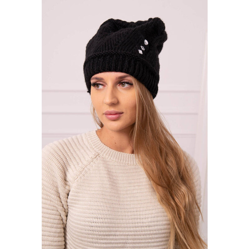 K-Fashion Dámska čiapka Larisa K395 čierna 44561813