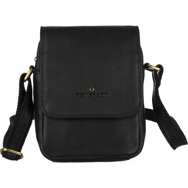 Peterson Čierna pánska kožená taška [DH] PTN-373-NDM 44563942