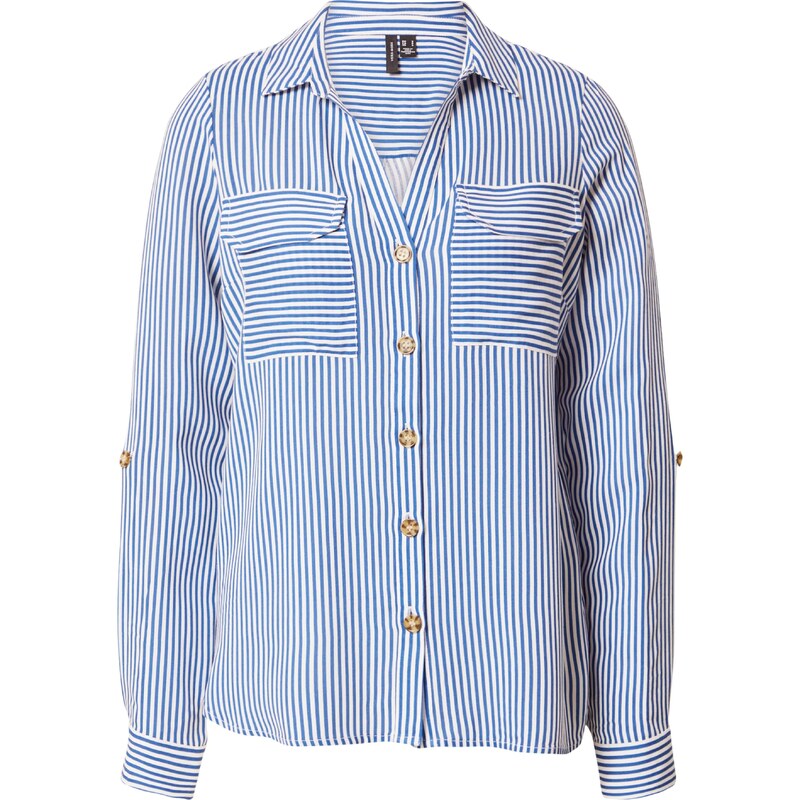VERO MODA Blúzka VMBumpy modrá / biela 64547502