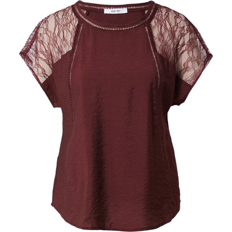 ABOUT YOU Tričko Laura tmavohnedá 54255008
