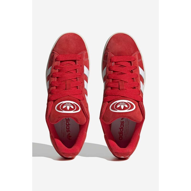 Semišové tenisky adidas Originals Campus 00S H03474-red, červená farba, H03474