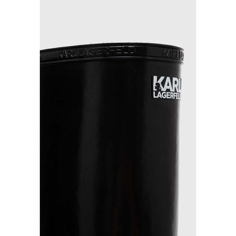 Gumáky Karl Lagerfeld KALOSH NFT dámske, čierna farba, KL47090N