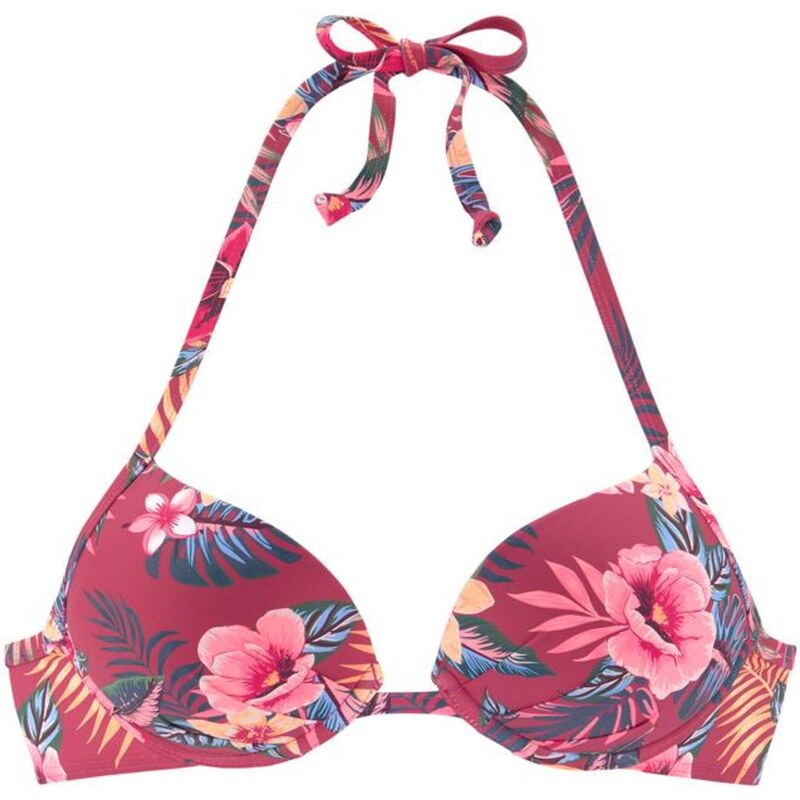 s.Oliver Bikinový top modrá / žltá / baklažánová 63140961