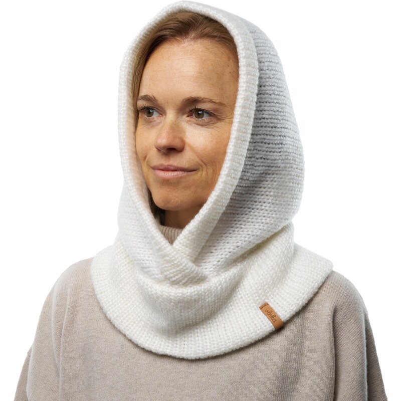 Pletená kapucňa s ovčou vlnou Vlnka biela veľkosti oblečenia Uni 44845284