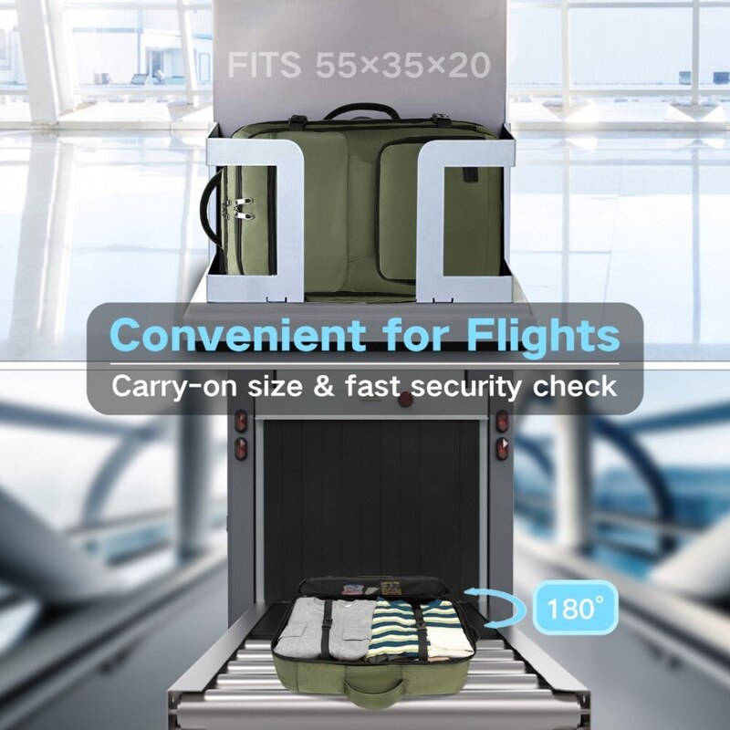 Konofactory Zelený objemný cestovný batoh do lietadla "Explorer" - veľ. XL