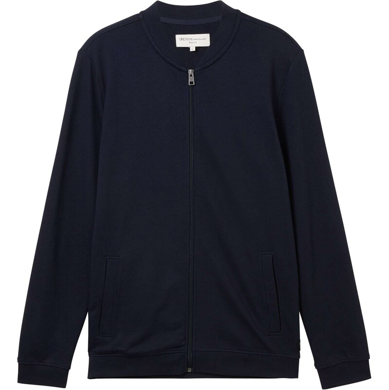 TOM TAILOR DENIM Tepláková bunda tmavomodrá 63253141