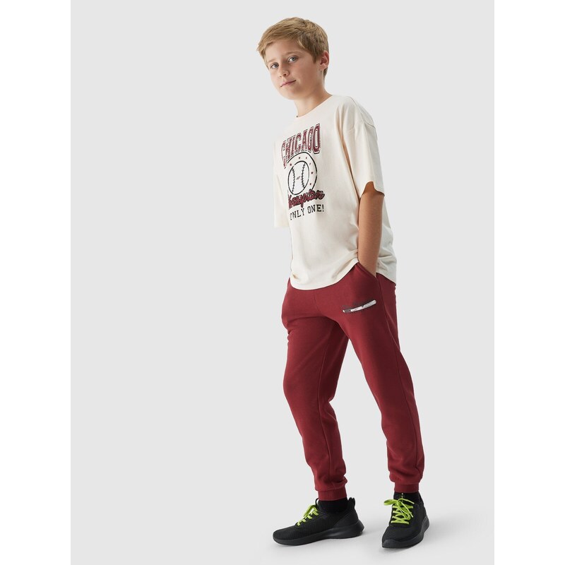 4F Chlapčenské teplákové nohavice typu jogger