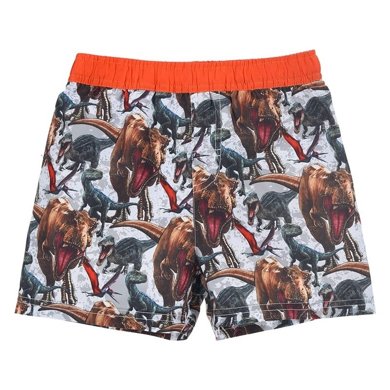 JURASSIC WORLD Chlapčenské oranžovo-sivé plavecké šortky - Jurský svet 44602069