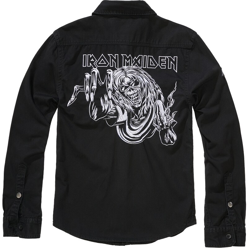 BRANDIT košeľa Iron Maiden Vintage Shirt long sleeve Eddy čierna