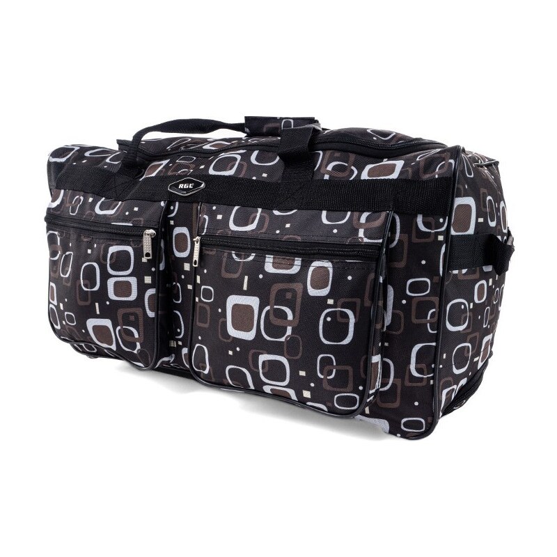 Rogal Čierno-biela cestovná taška na kolieskach "Matrix" - veľ. L, XL, XXL