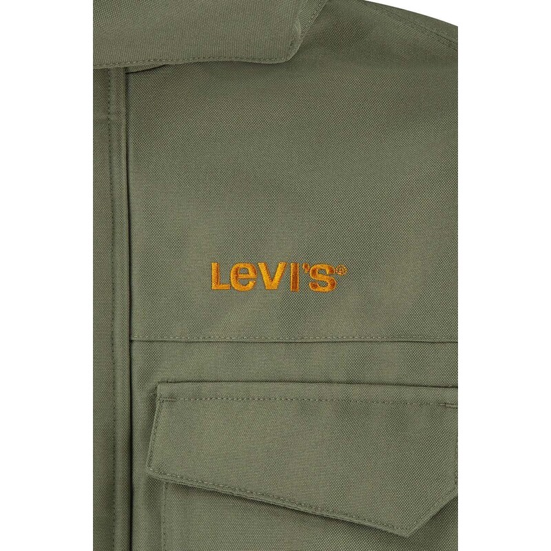 Detská bunda Levi's zelená farba