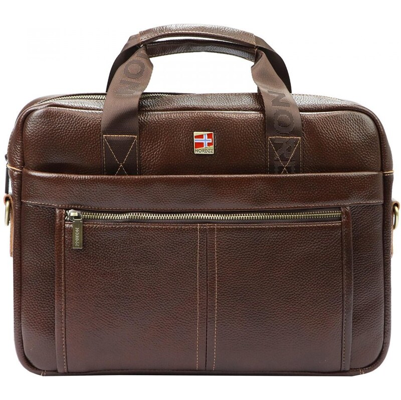 Gregorio Giorgio Pánska kožená taška cez rameno Norman hnedá 44639899