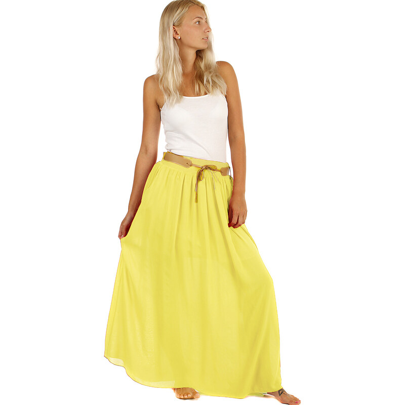 Glara Dámska dlhá sukňa s vreckami 44641703