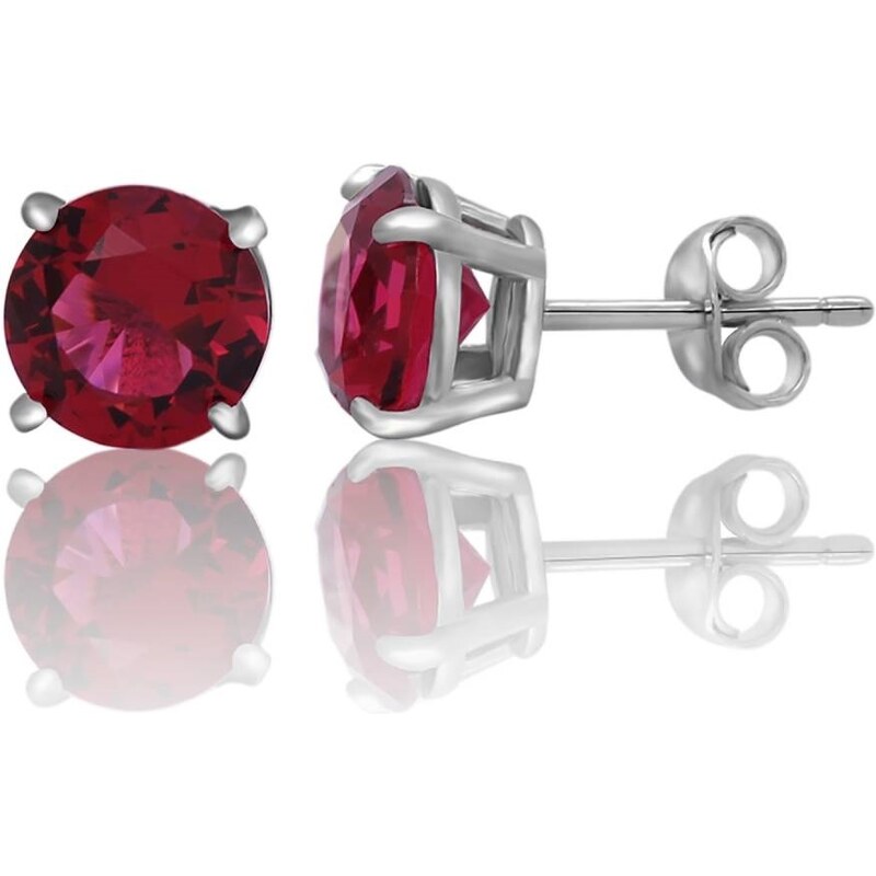 MOISS Obľúbené kôstkové náušnice s vínovými zirkónmi E0001161 0,8 cm 66580718