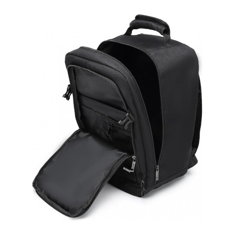 Konofactory Čierny odolný batoh do lietadla "Transporter" - veľ. M