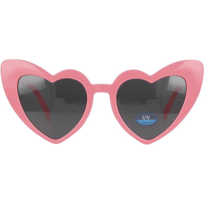 Sunmania Svetloružové dámske srdiečkové okuliare Heart 44660411