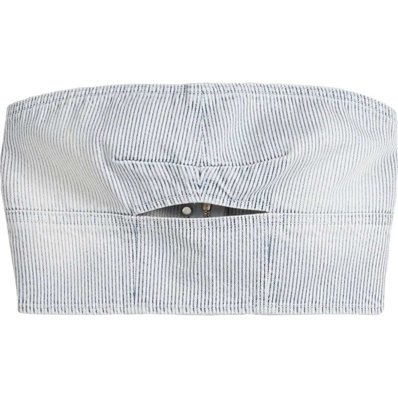 Bershka Top námornícka modrá / pastelovo modrá 54255602