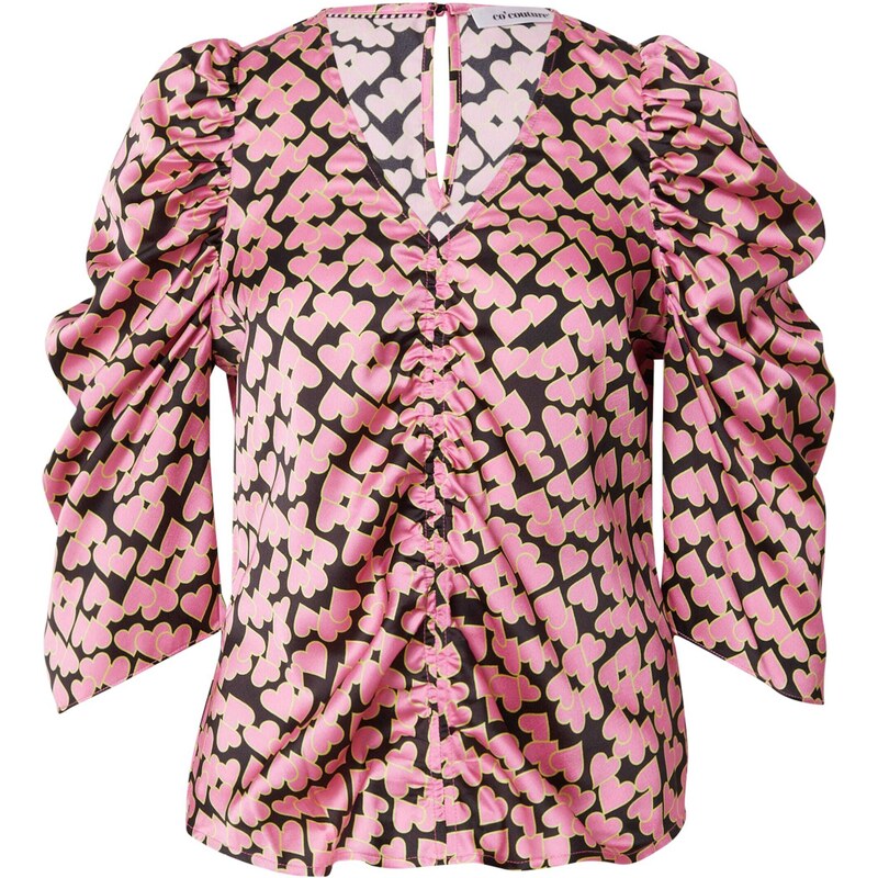 cocouture Blúzka Flashy neónovo žltá / svetloružová / čierna 54255605