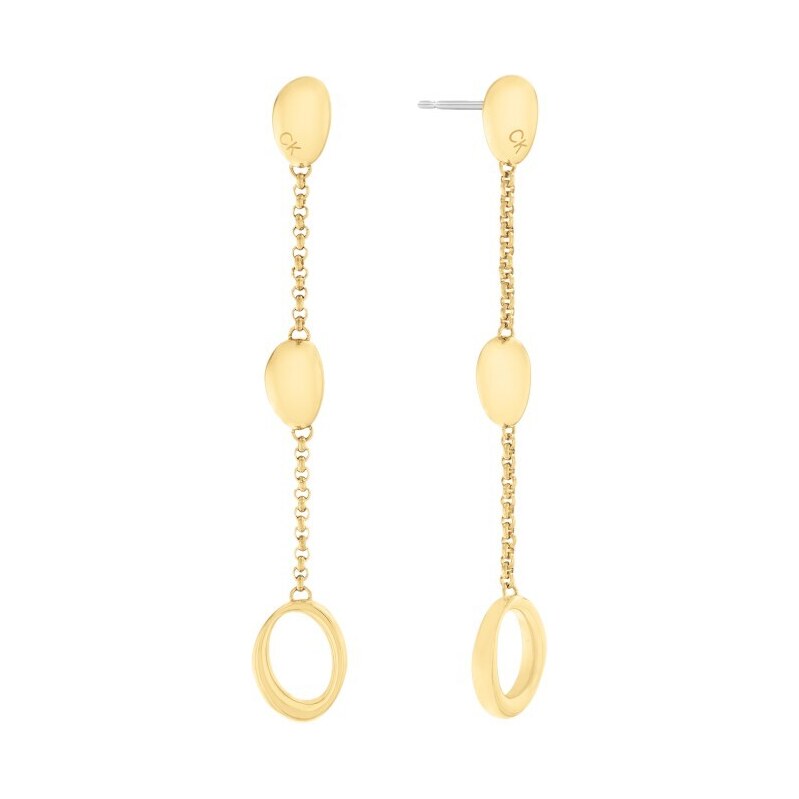 Calvin Klein Štýlové pozlátené visiace náušnice 35000361 66582629