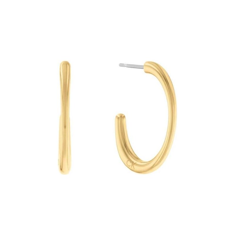 Calvin Klein Slušivé pozlátené náušnice Sculptural 35000347 66594281