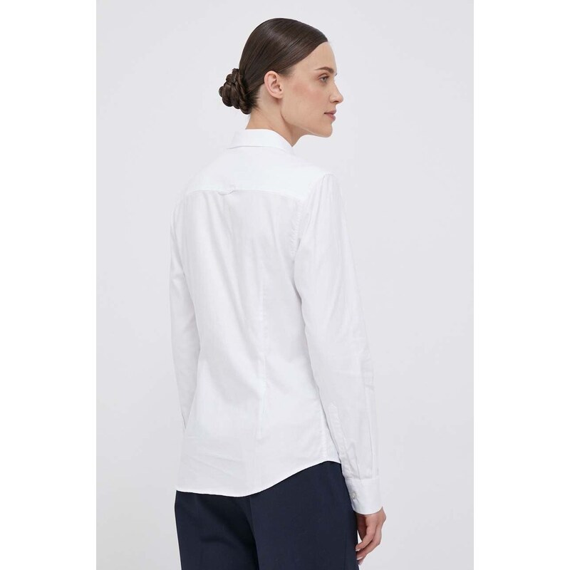 Košeľa Gant dámska, biela farba, regular, s klasickým golierom