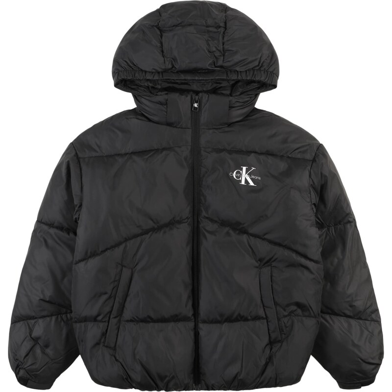 Calvin Klein Jeans Prechodná bunda čierna / biela 46622667