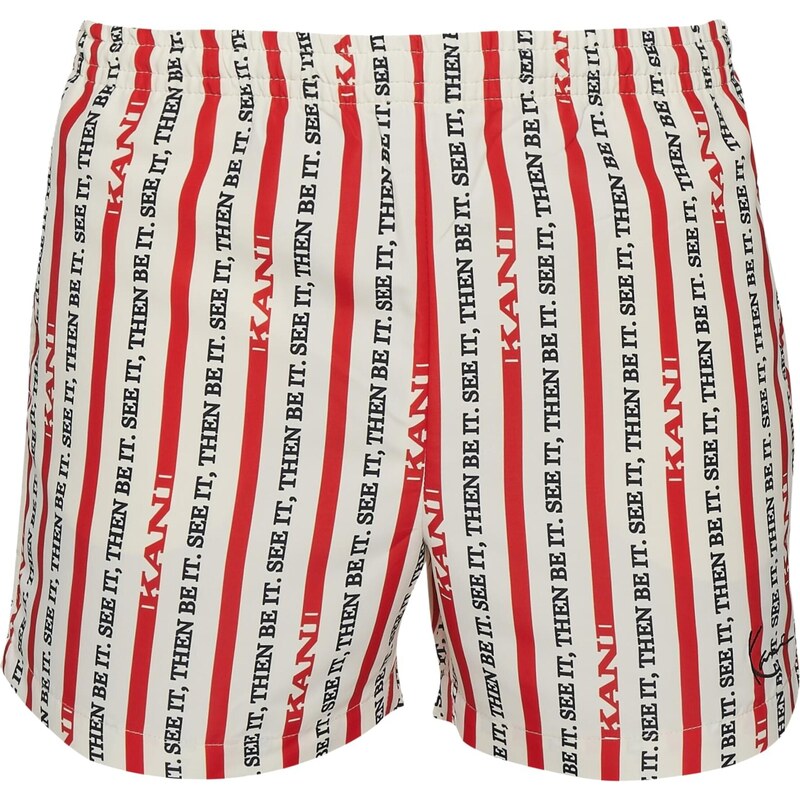 Karl Kani Plavecké šortky červená / čierna / biela 65642433